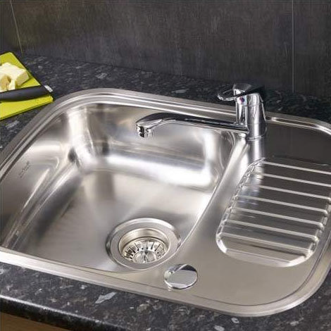 Reginox Regidrain 1.0 Bowl 2TH Stainless Steel Inset Kitchen Sink  Profile Large Image