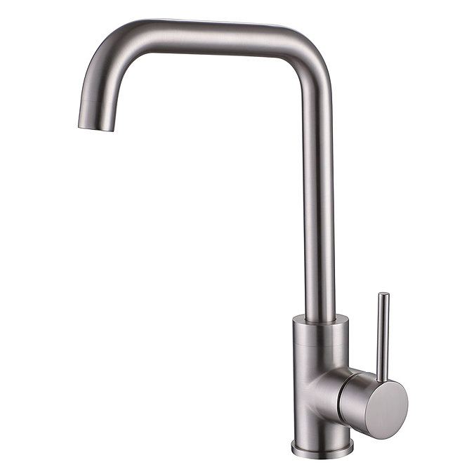 Reginox Rion Single Lever Kitchen Mixer Tap - Brushed Nickel Large Image