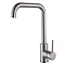 Reginox Rion Single Lever Kitchen Mixer Tap - Brushed Nickel Large Image