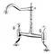 Reginox Segura Cranked Bridge Kitchen Sink Mixer Tap - Chrome Large Image