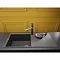 Reginox Tekno 480 1.0 Bowl Granite Kitchen Sink - Black Profile Large Image