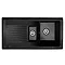 Reginox Traditional Black Ceramic 1.5 Kitchen Sink + Brooklyn Mixer Tap In Bathroom Large Image