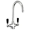 Reginox Traditional Black Ceramic 1.5 Kitchen Sink + Brooklyn Mixer Tap Feature Large Image