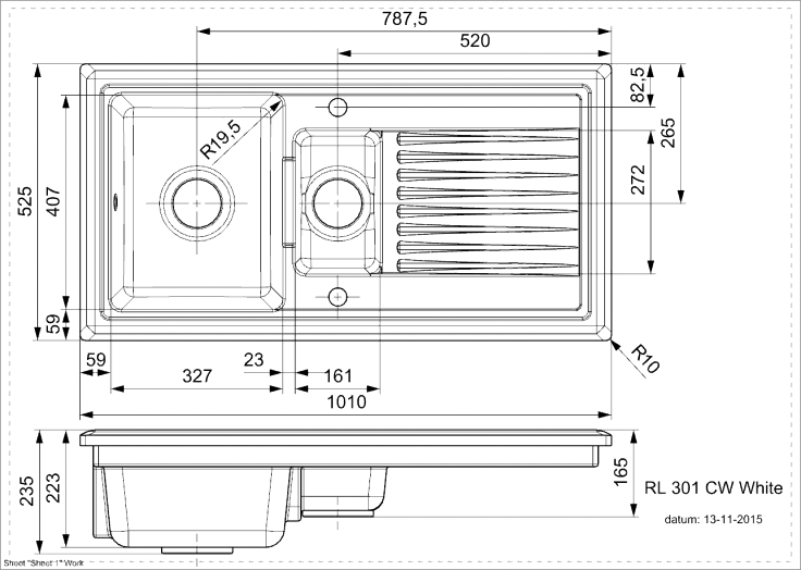 Reginox Traditional White Ceramic 1.5 Kitchen Sink + Mixer Tap