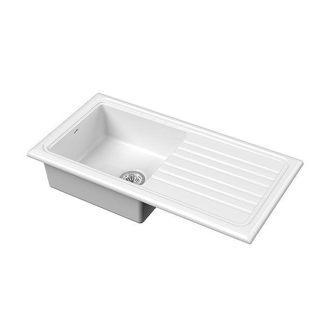 Reginox White Ceramic 1.0 Bowl Kitchen Sink