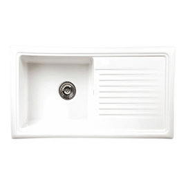 Reginox White Ceramic 1.0 Bowl Kitchen Sink