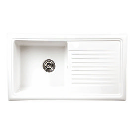 Reginox White Ceramic 1.0 Bowl Kitchen Sink