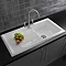 Reginox White Ceramic 1.0 Bowl Kitchen Sink + Mixer Tap Large Image