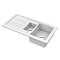 Reginox White Ceramic 1.5 Bowl Kitchen Sink