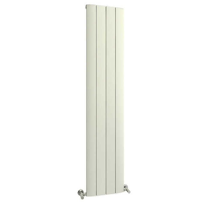Reina Aleo Vertical Aluminium Radiator - White Large Image