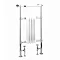 Reina Alicia Traditional 952 x 479mm Towel Rail Radiator  Profile Large Image