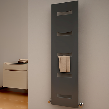 Reina Ancona Steel Designer Radiator - 1800 x 490mm - Anthracite Profile Large Image