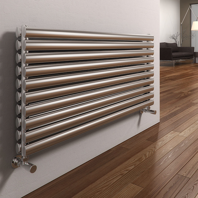 Reina Artena Double Panel Stainless Steel Radiator - Satin Large Image