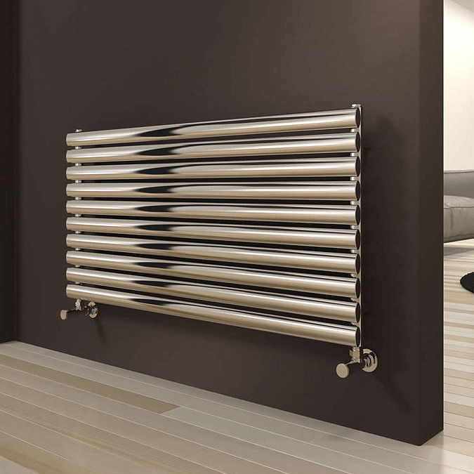 Reina Artena Single Panel Stainless Steel Radiator - Polished Large Image