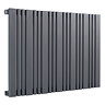 Reina Bonera Horizontal Steel Designer Radiator - Anthracite Large Image