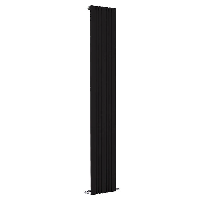 Reina Bonera Vertical Steel Designer Radiator - Black Large Image