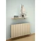 Reina Bova Horizontal Double Panel Aluminium Radiator - Polished Profile Large Image