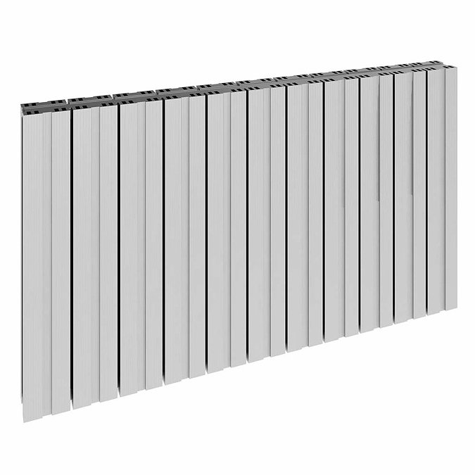 Reina Bova Horizontal Double Panel Aluminium Radiator - Polished Large Image