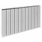 Reina Bova Horizontal Double Panel Aluminium Radiator - Polished Large Image