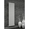 Reina Bova Vertical Double Panel Aluminium Radiator - Anthracite Profile Large Image