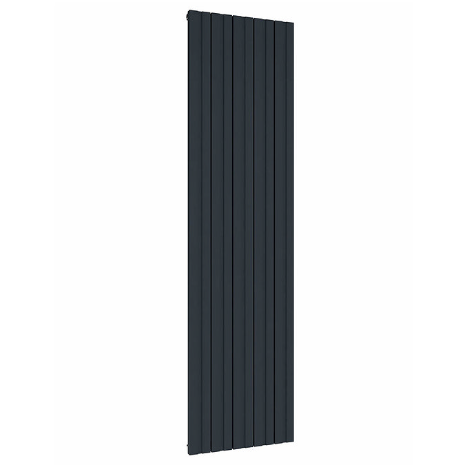 Reina Bova Vertical Double Panel Aluminium Radiator - Anthracite Large Image
