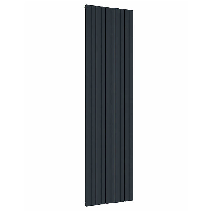 Reina Bova Vertical Double Panel Aluminium Radiator - Anthracite Large Image