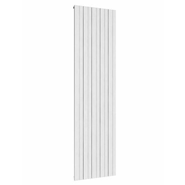 Reina Bova Vertical Double Panel Aluminium Radiator - White Profile Large Image