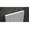 Reina Bova Vertical Single Panel Aluminium Radiator - White Feature Large Image