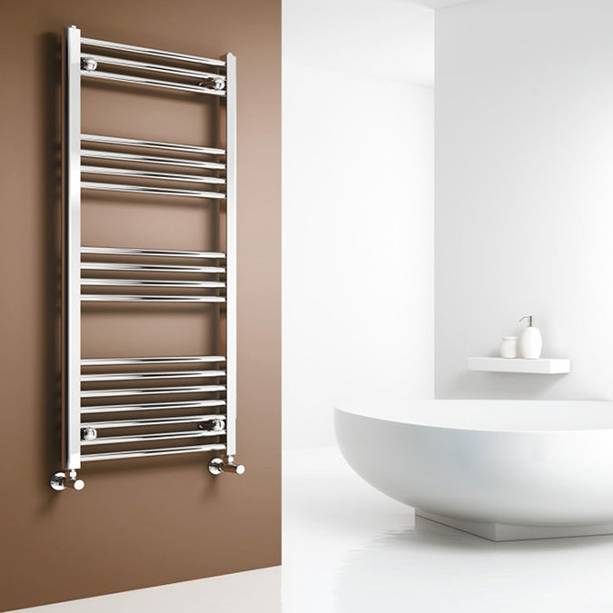 Reina Capo Flat Towel Rail - Chrome Profile Large Image