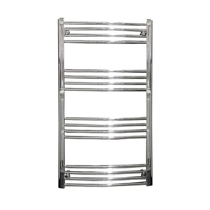 Reina Capo H1200 x W400mm Chrome Curved Electric Towel Rail Large Image