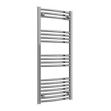 Reina Capo H1200 x W500mm Chrome Curved Electric Towel Rail  Profile Large Image