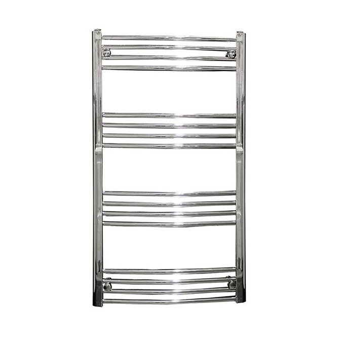 Reina Capo H1600 x W400mm Chrome Curved Electric Towel Rail Large Image