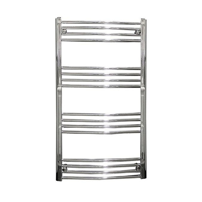 Reina Capo H1600 x W500mm Chrome Curved Electric Towel Rail Large Image