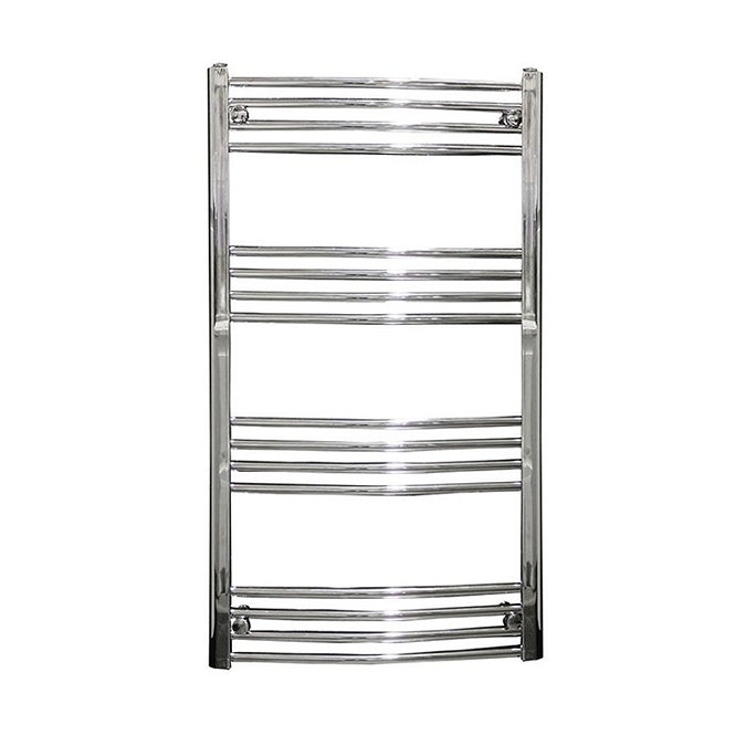 Reina Capo H1600 x W600mm Chrome Curved Electric Towel Rail Large Image