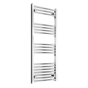 Reina Capo H1600 x W600mm Chrome Flat Electric Towel Rail Large Image