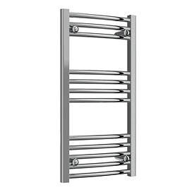 Reina Capo H800 x W400mm Chrome Curved Electric Towel Rail - Standard Element