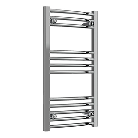 Reina Capo H800 x W400mm Chrome Curved Electric Towel Rail - Standard Element