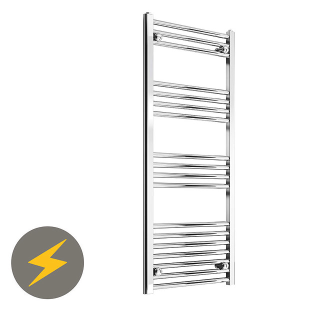 Reina Capo H800 x W400mm Chrome Flat Electric Towel Rail Large Image