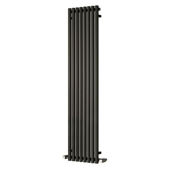 Reina Cascia Vertical Steel Designer Radiator - Black Large Image