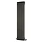 Reina Cascia Vertical Steel Designer Radiator - Black Large Image