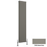 Reina Colona 2 Column Vertical Radiator - 1500 x 200mm - Stone Grey Large Image