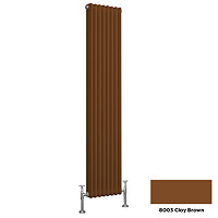 Reina Colona 3 Column Vertical Radiator - 1500 x 200mm - Clay Brown Large Image
