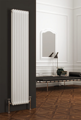 Reina Colona 3 Column Vertical Radiator - White Large Image