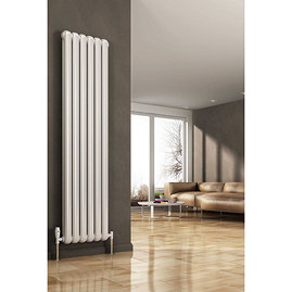 Reina Coneva Vertical Steel Designer Radiator - White Large Image