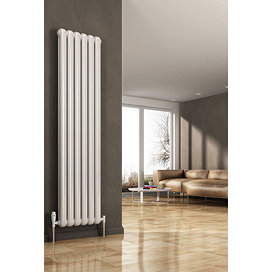 Reina Coneva Vertical Steel Designer Radiator - White Large Image