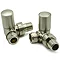 Reina Crova Corner Radiator Valves - Brushed Chrome Large Image