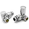 Reina Crova Corner Radiator Valves - Chrome Large Image