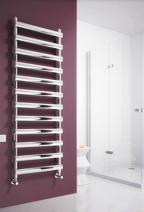 Reina Deno Stainless Steel Radiator - Polished Large Image