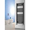 Reina Diva Curved Towel Rail - Black  Profile Large Image