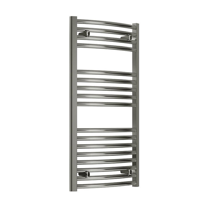 Reina Diva H1000 x W400mm Chrome Curved Electric Towel Rail Large Image